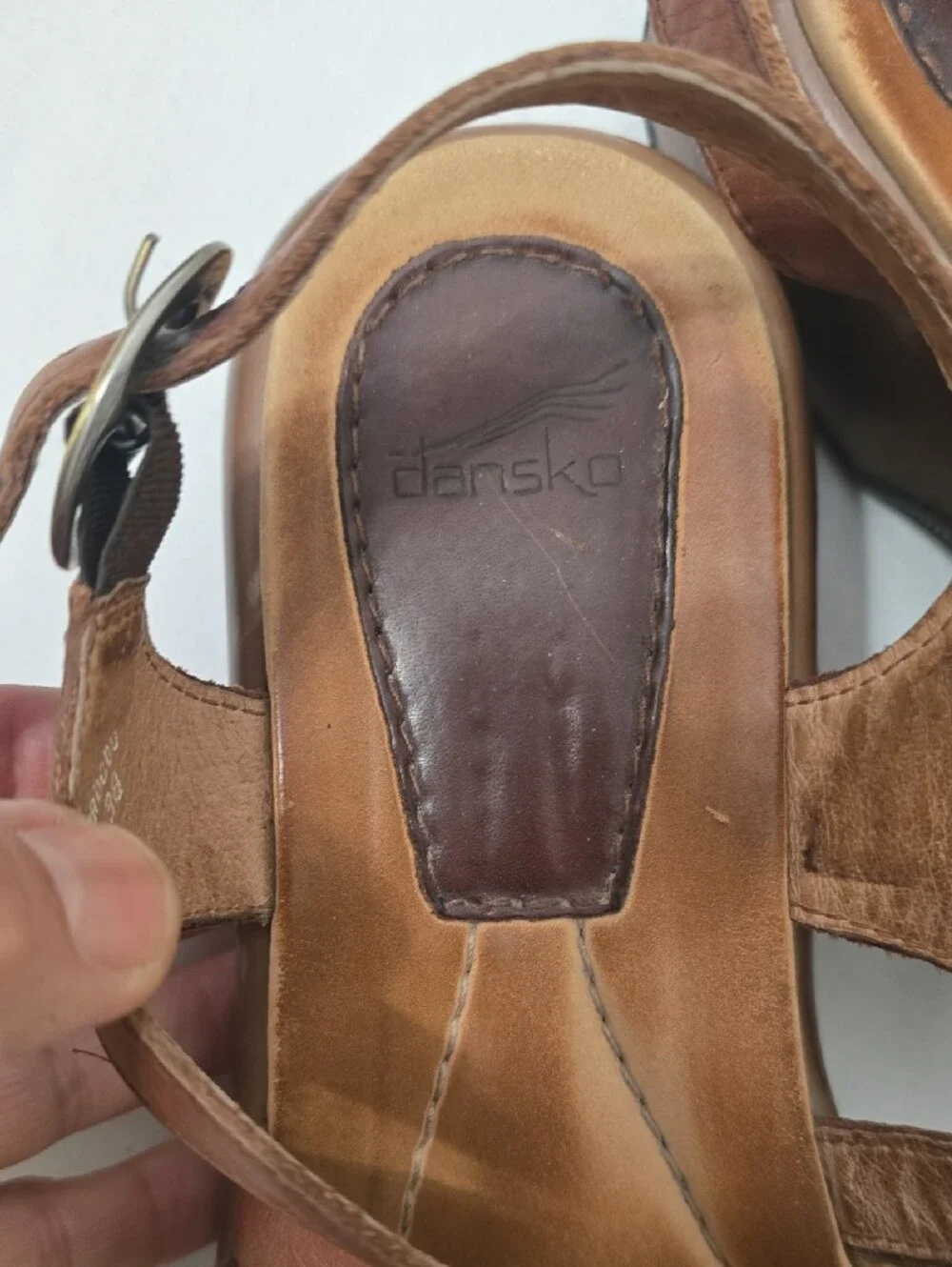 Dansko Brown Leather Strappy Slingback Sandals‎ 38